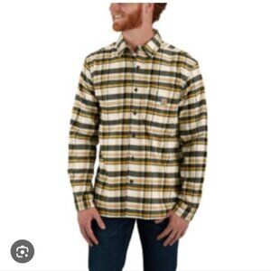 CARHARTT | Men’s Flannel Rugged Flex Relaxed Fit Long-Sleeve Plaid Shirt SZ S